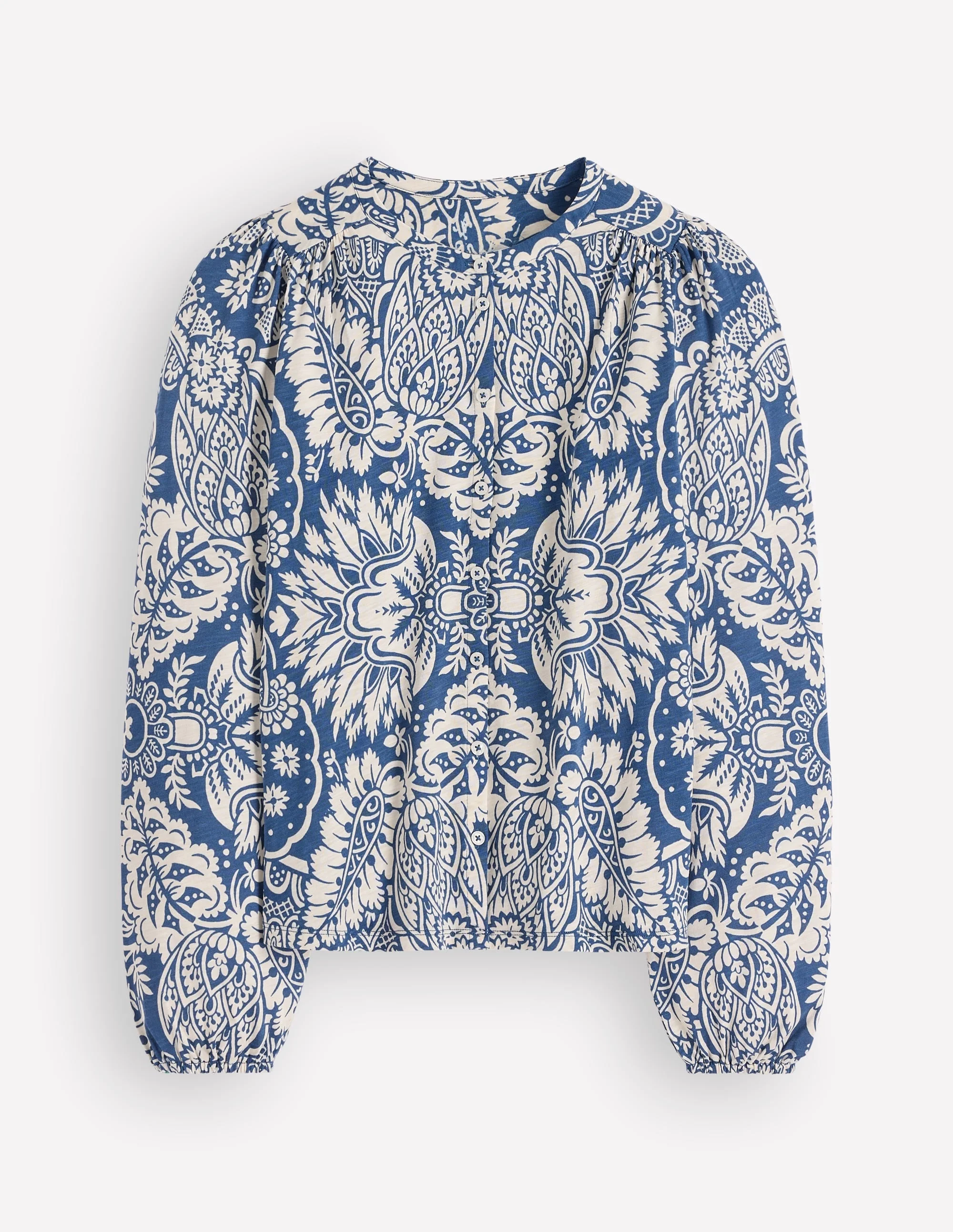 Ara Jersey Shirt-True Navy, Arabesque Meadows - 1