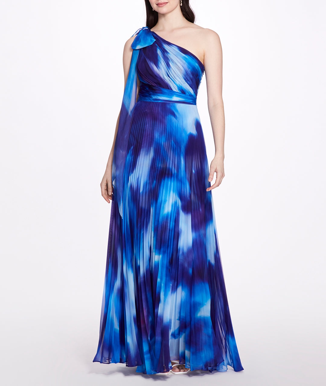 ONE SHOULDER PLEATED GOWN - 1