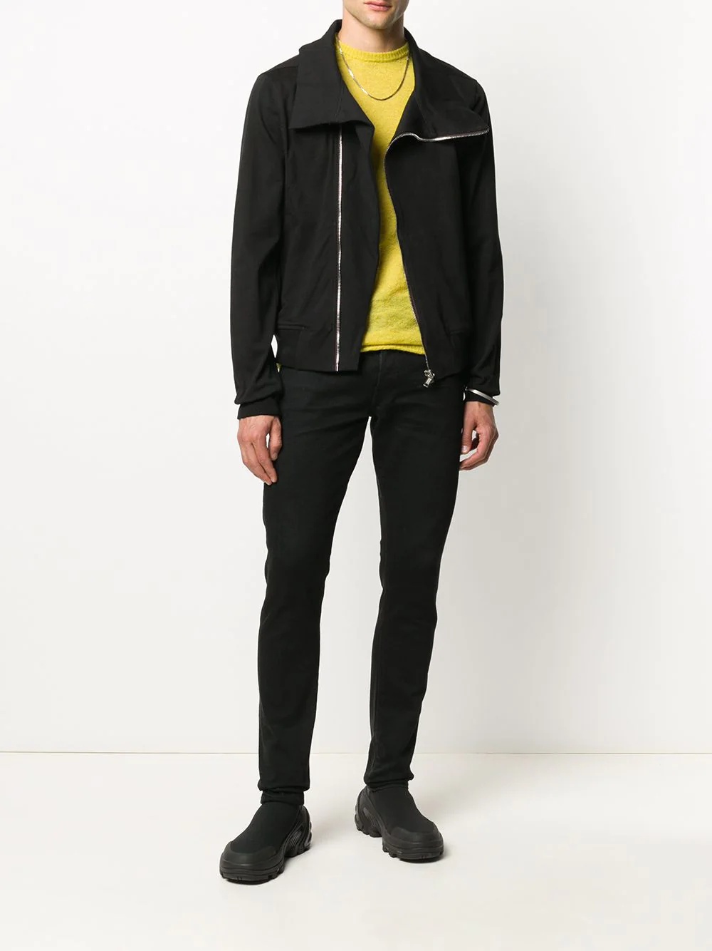 off-center zip jacket - 2