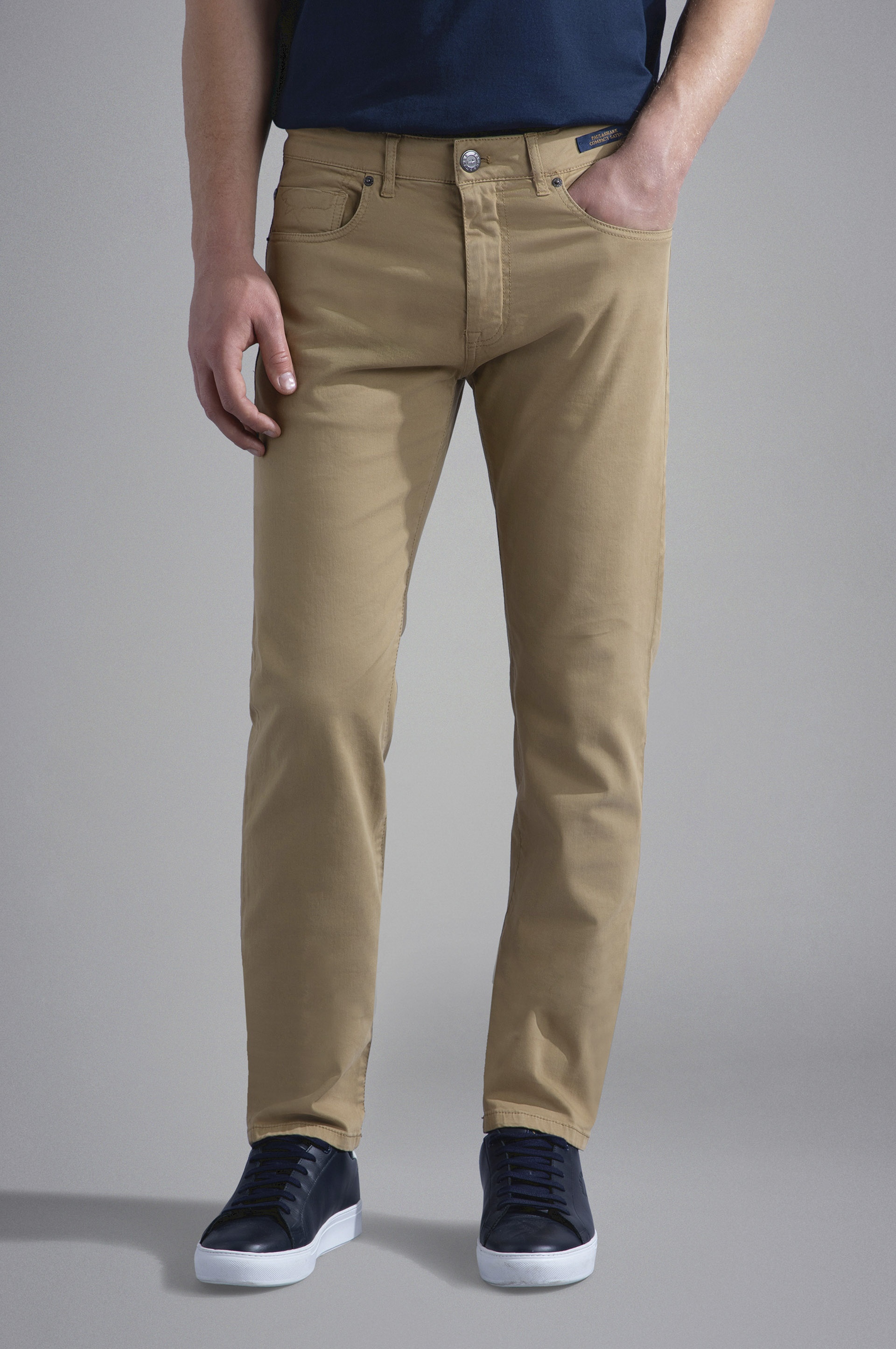 STRETCH COTTON 5-POCKETS TROUSERS - 6