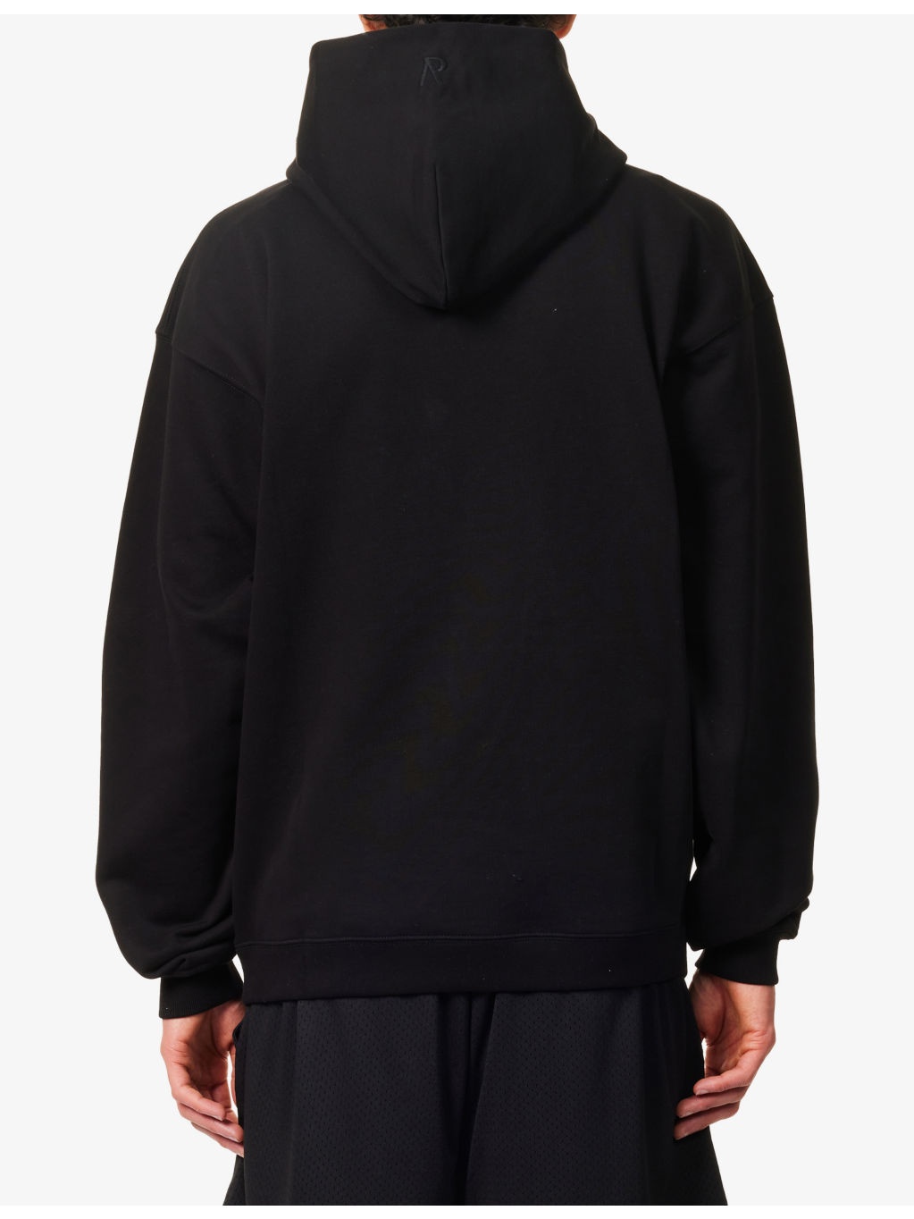 Embroidered-Initial Oversized Cotton-Jersey Hoody - 4