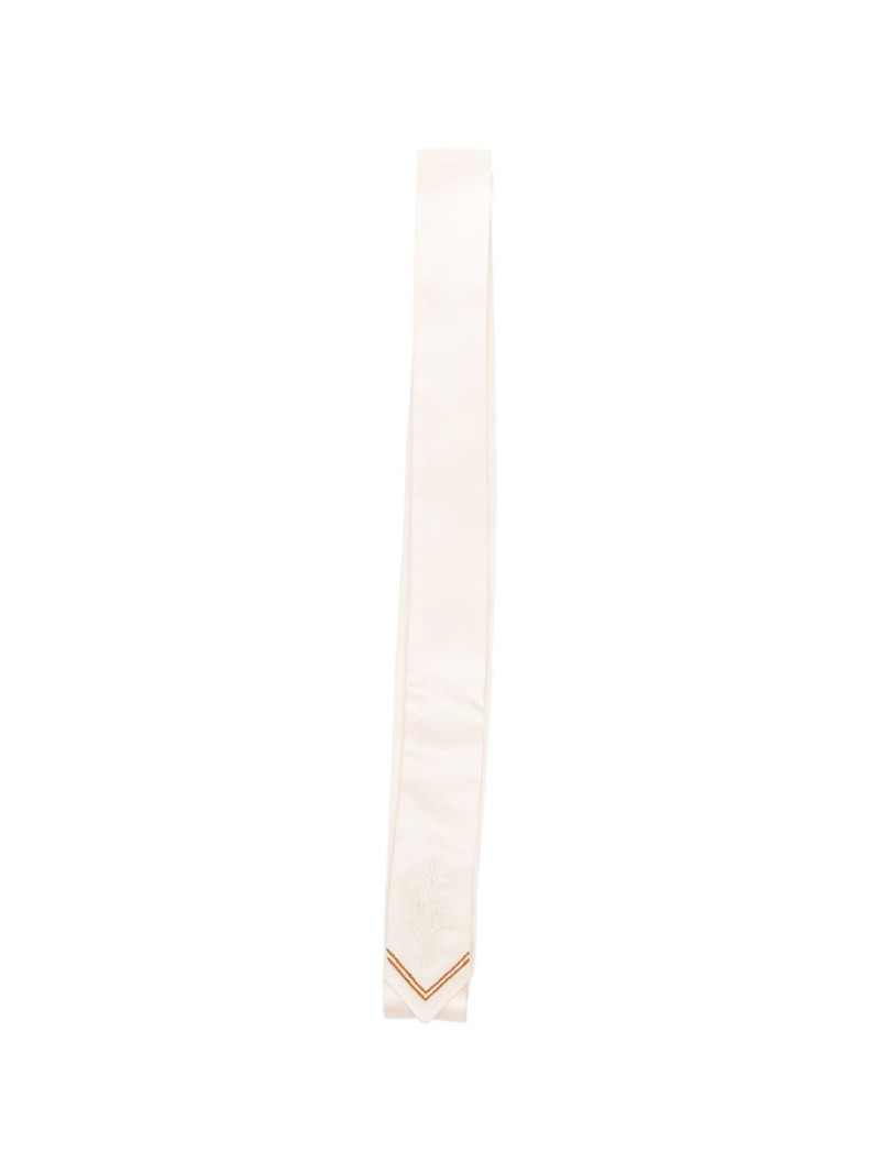 BODE embroidered satin tie outlook