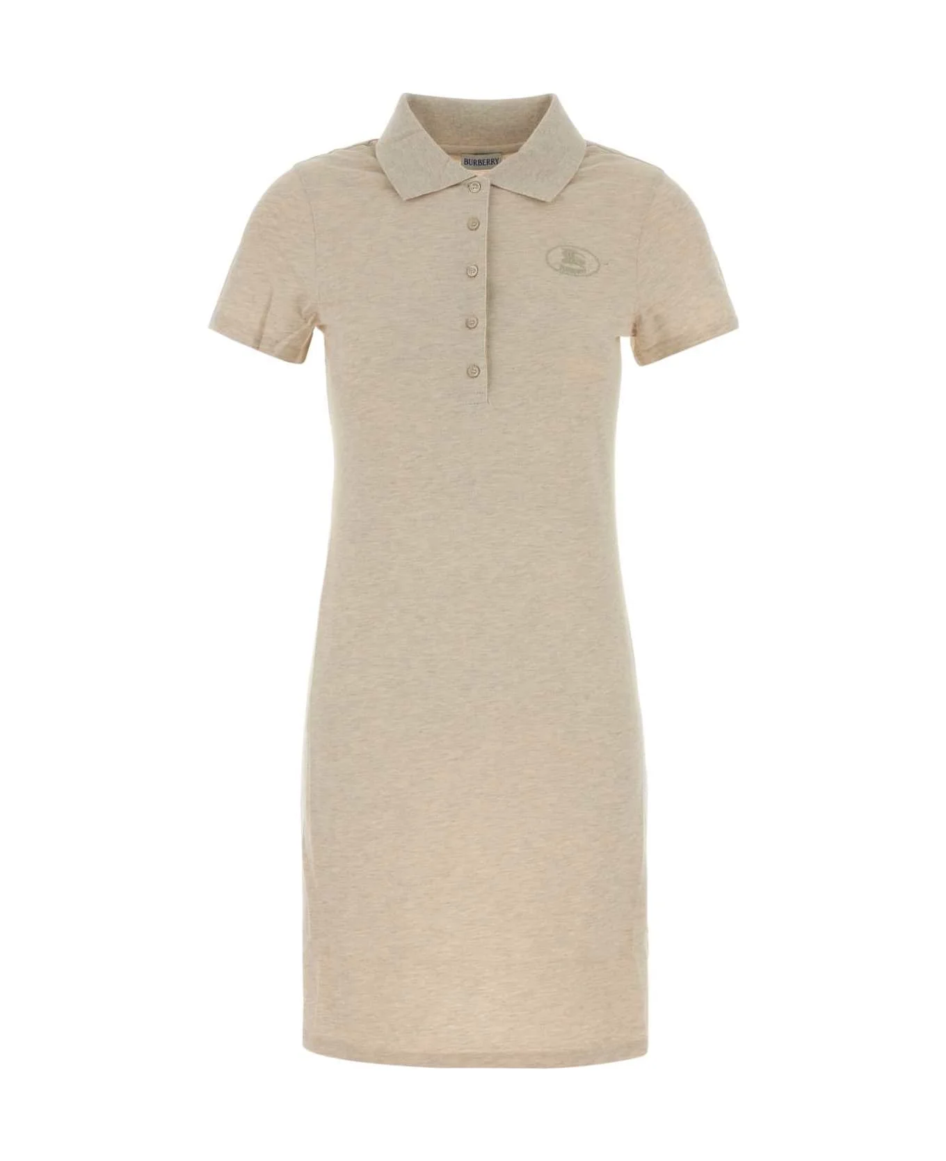 Melange Sand Piquet Polo Dress - 1