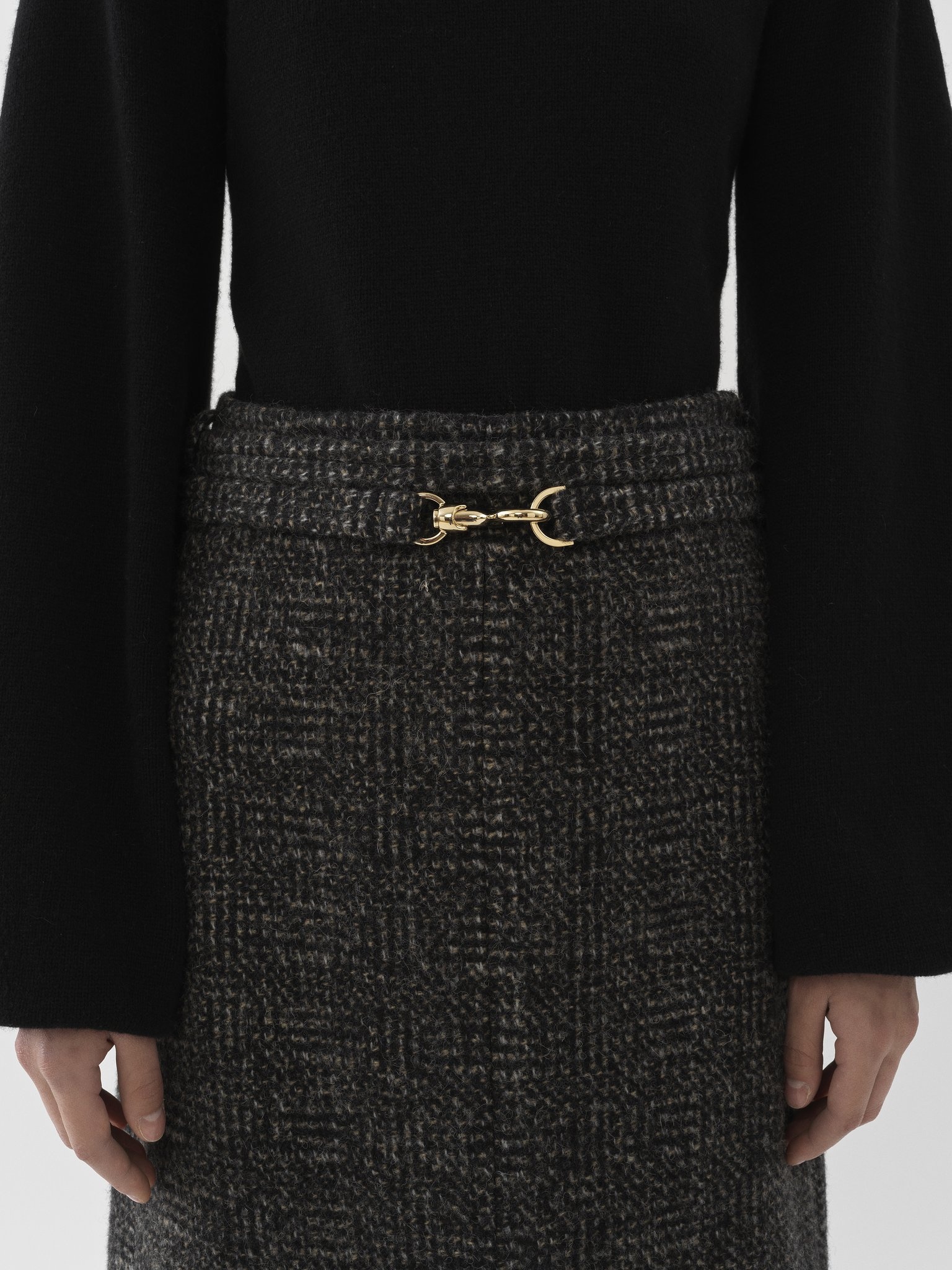 BELTED STRAIGHT SKIRT - 5
