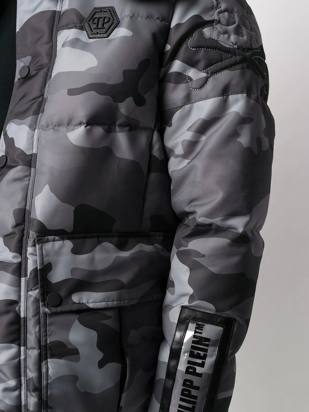 camouflage print puffer coat - 5