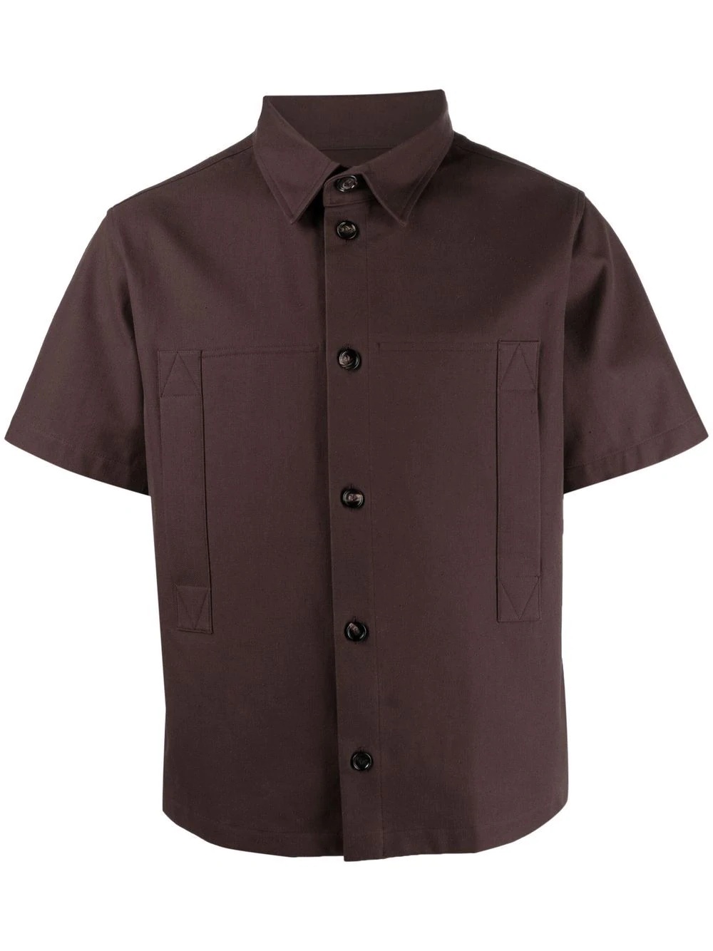 slit-pocket short-sleeve shirt - 1