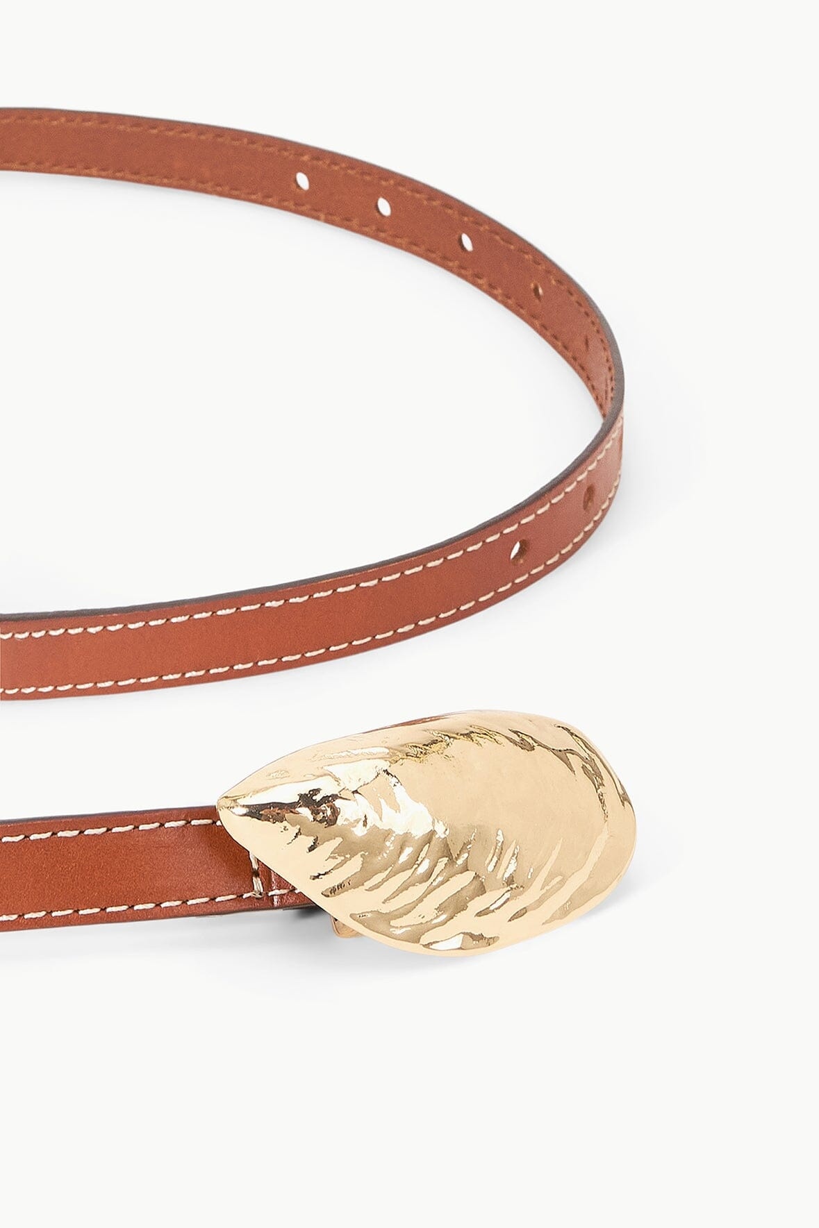 STAUD SHELL BUCKLE BELT TAN - 3