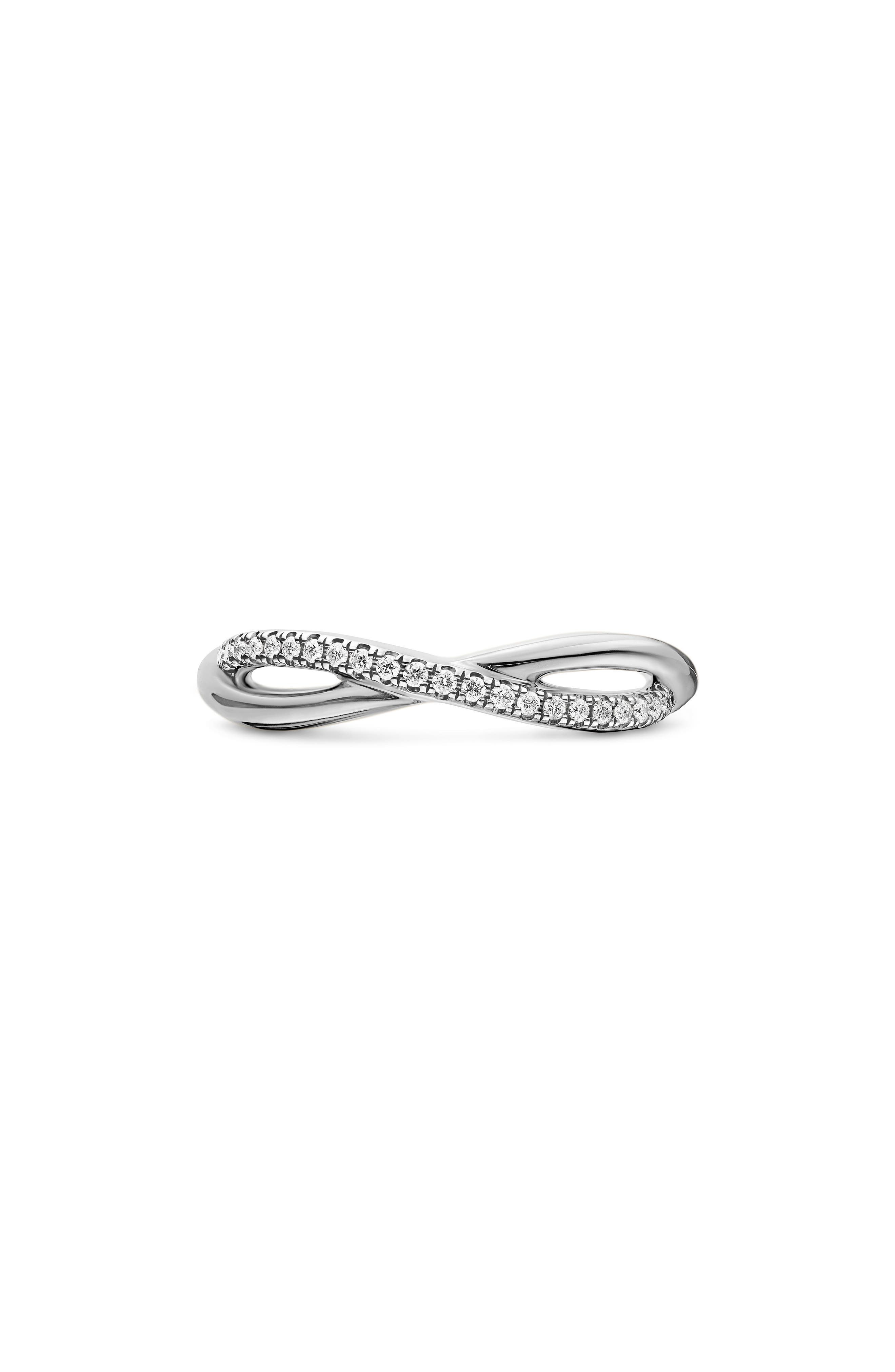 David Yurman DY Lanai Band Ring in Platinum with Pavé Diamonds at Nordstrom - 6