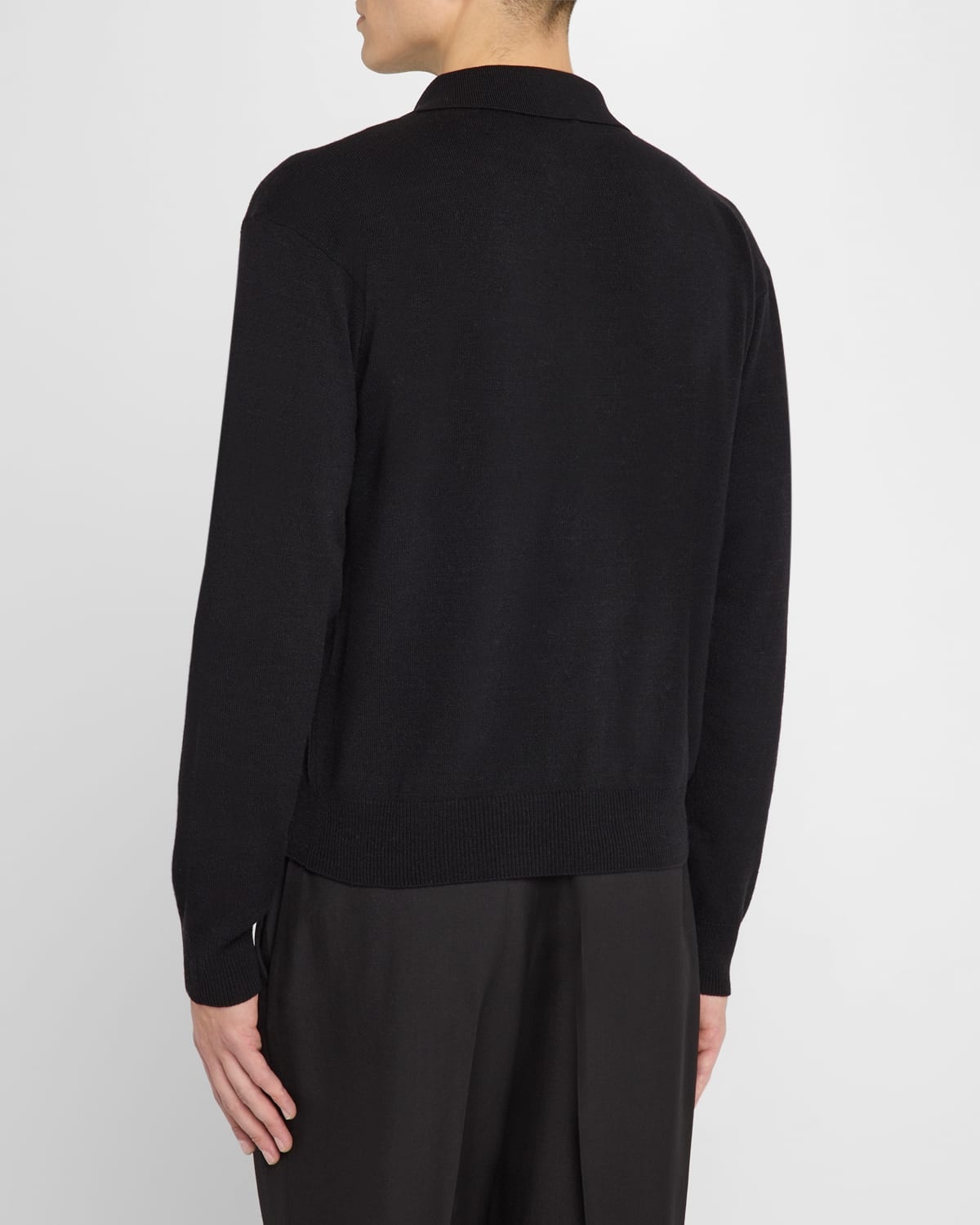Men's Solid Knit Polo Shirt - 3