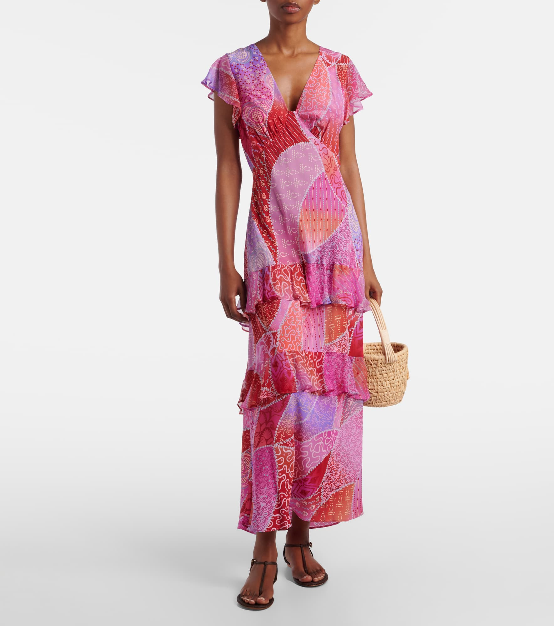 Meena printed silk maxi dress - 2