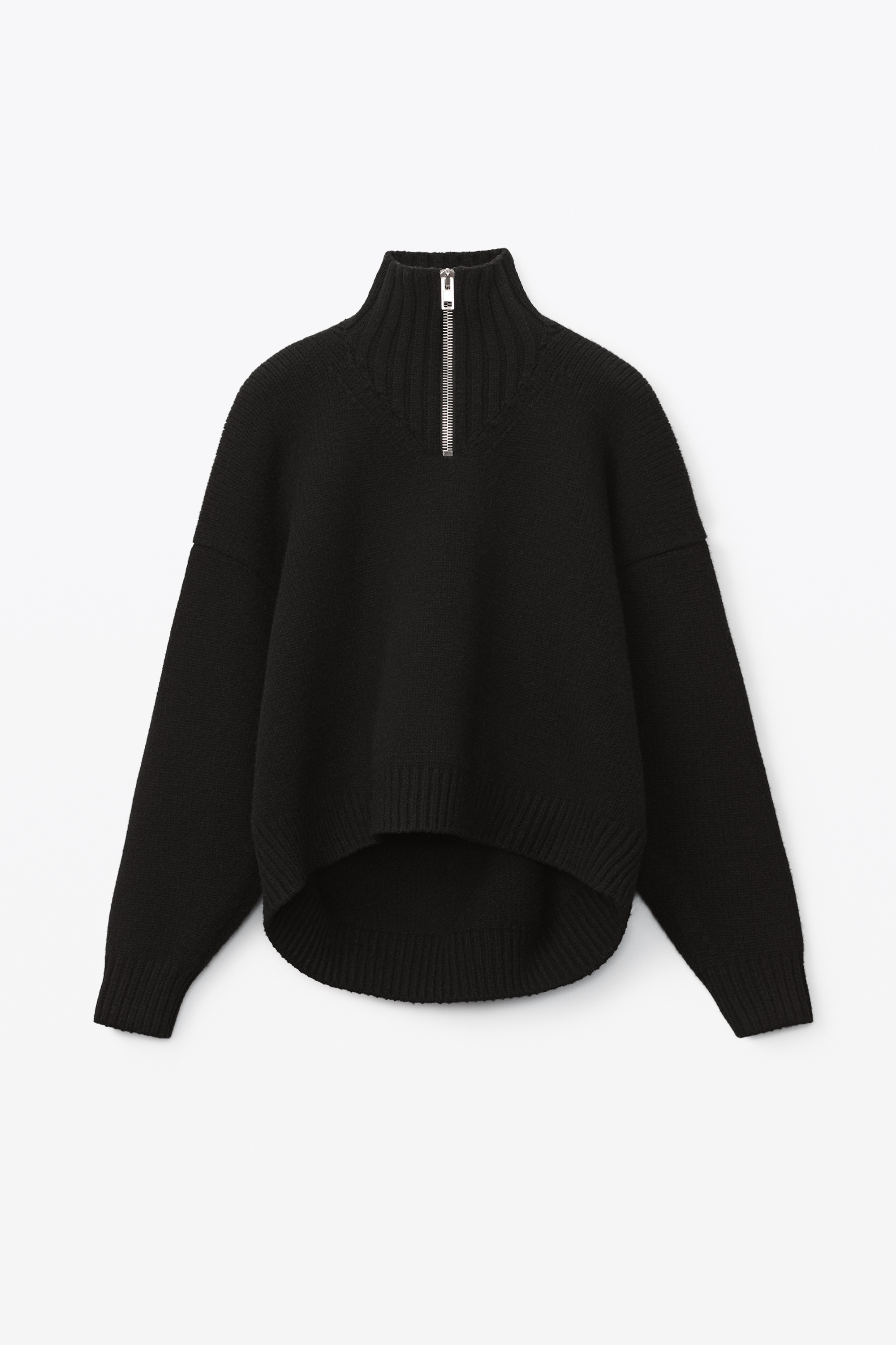 HALF ZIP PULLOVER IN BOILED WOOL - 1