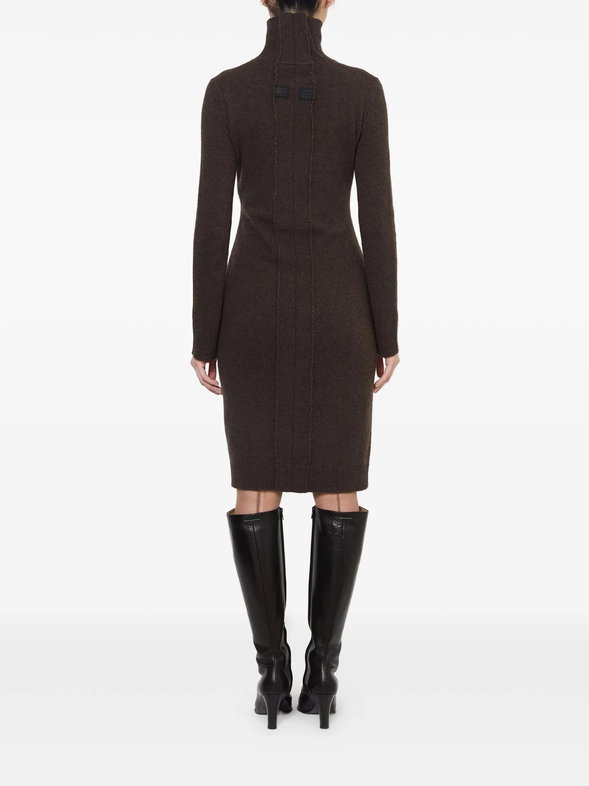 Mm6 Maison Margiela High-neck Ribbed Dress - 2