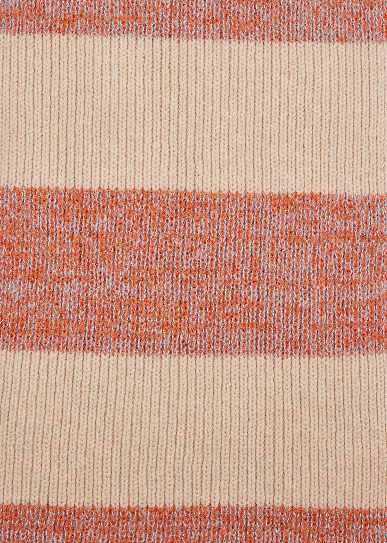 Women's Pink and Beige Lambswool-Blend Block Stripe Scarf - 3