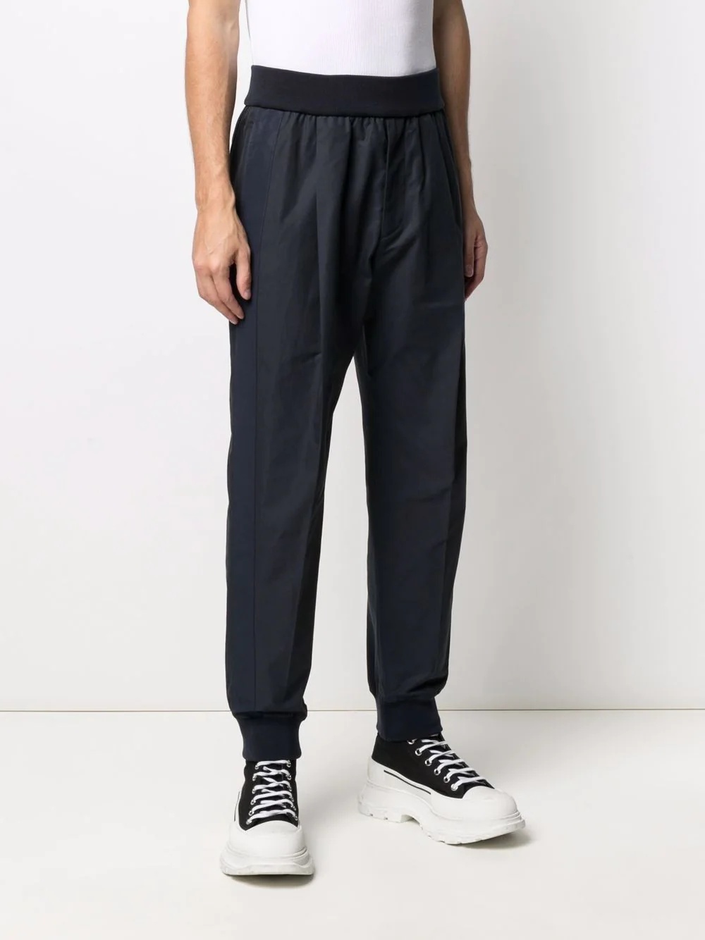 tapered elasticated trousers - 3