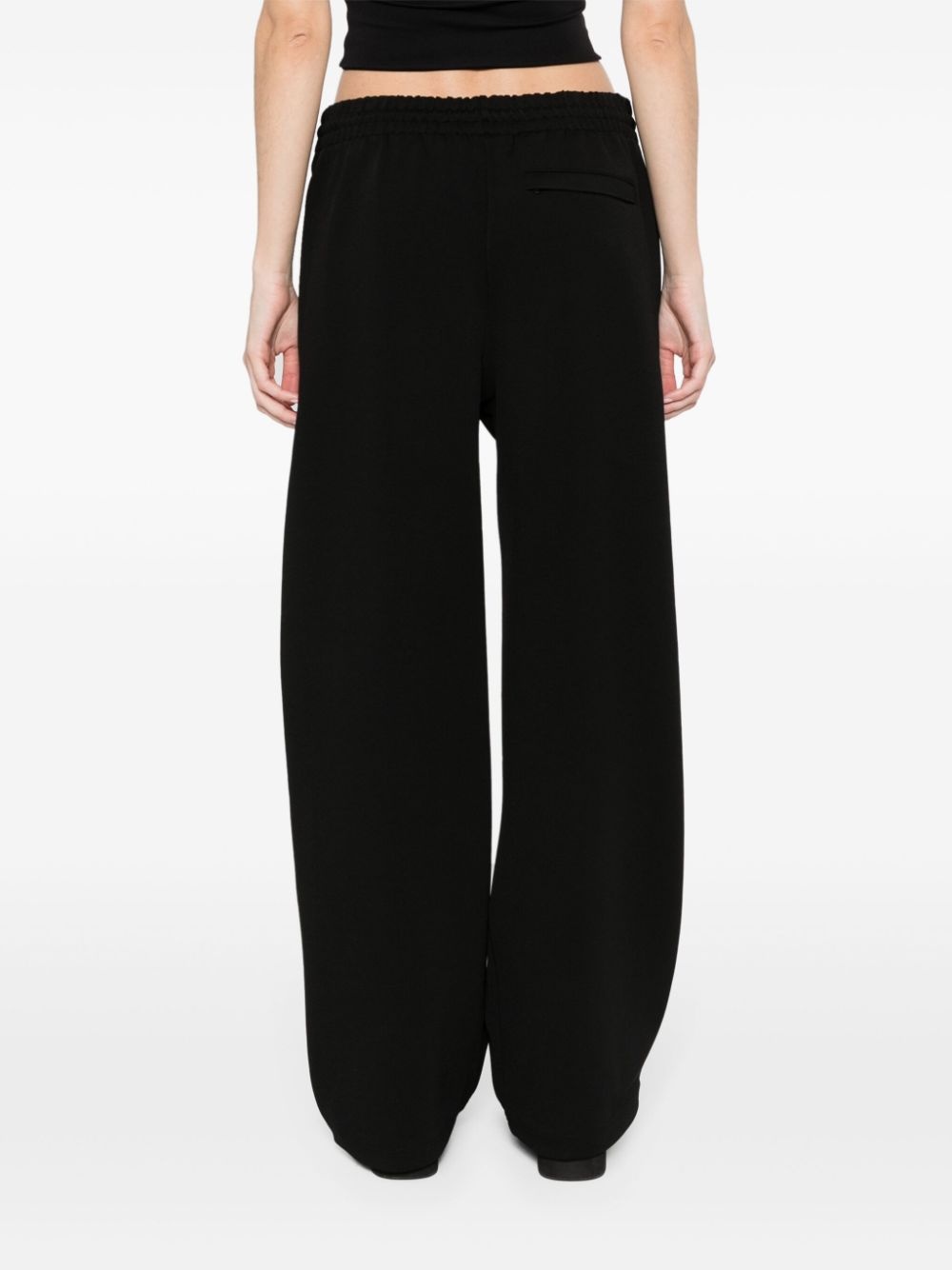 ribbed straight-leg trousers - 4