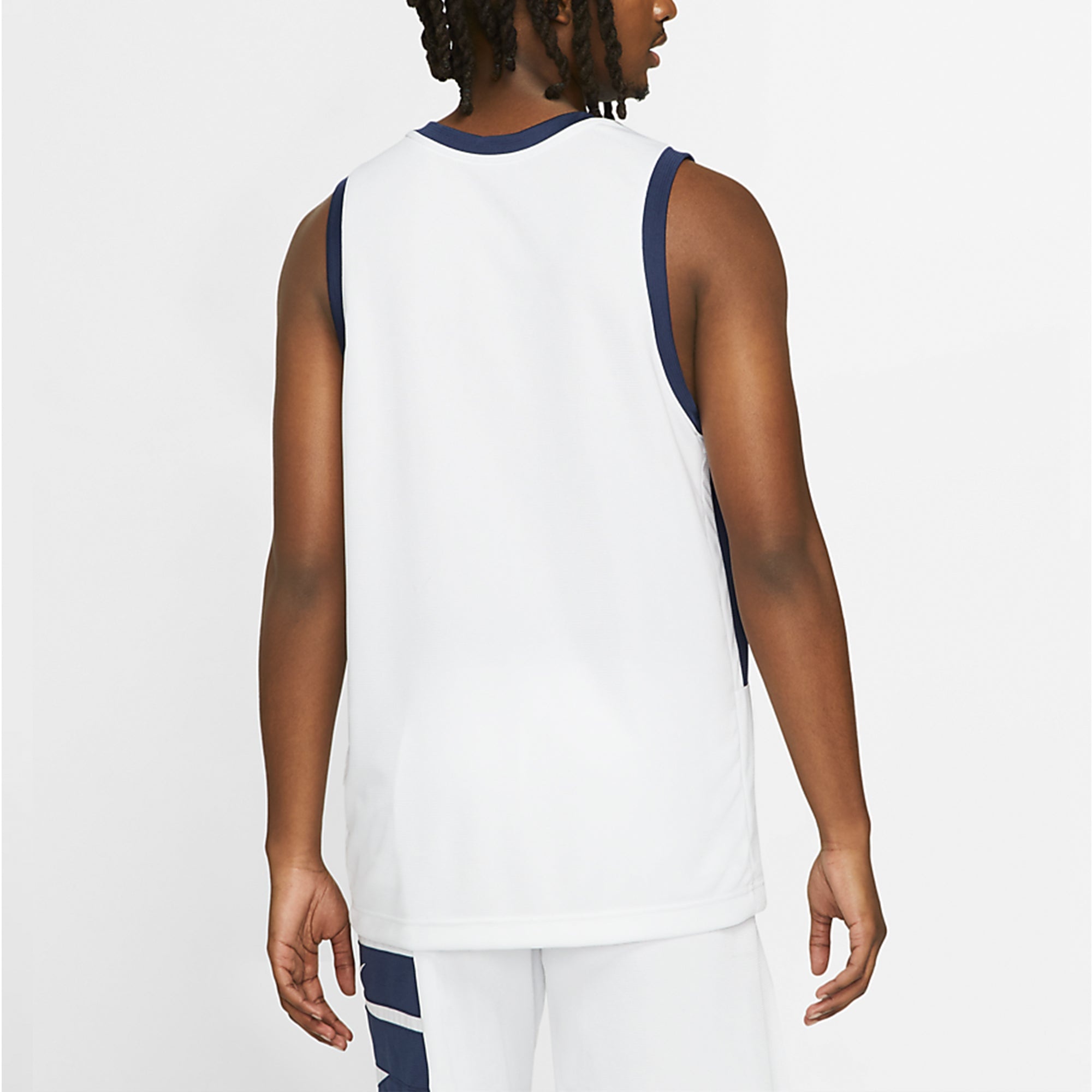 Nike Letter Big Logo Sports Basketball Vest Men's White DA1042-100 - 4