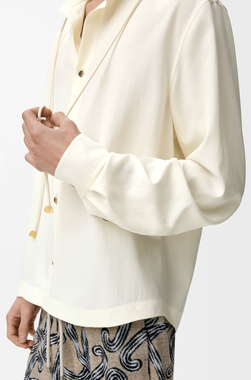 Hooded shirt in lyocell 5