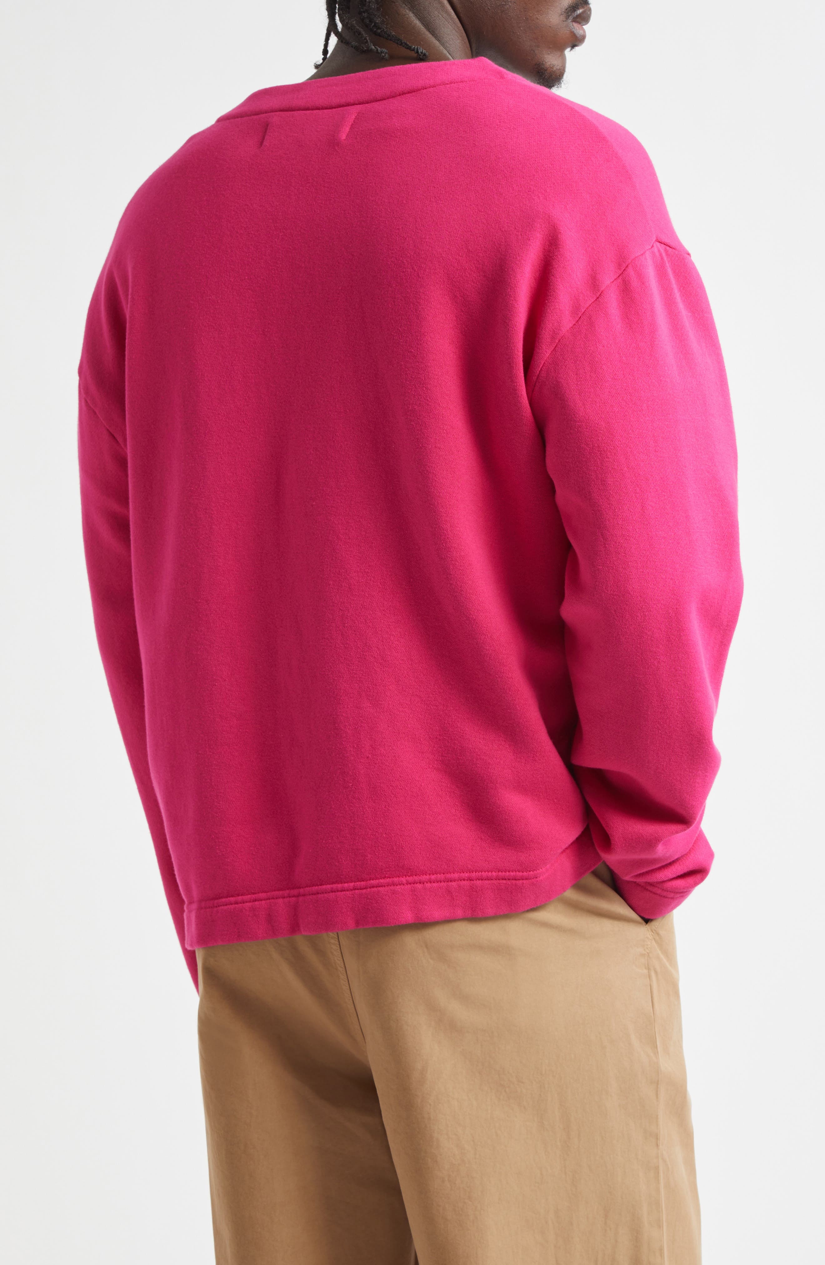The Elder Statesman Daily Cardigan in Bright Pink at Nordstrom - 2