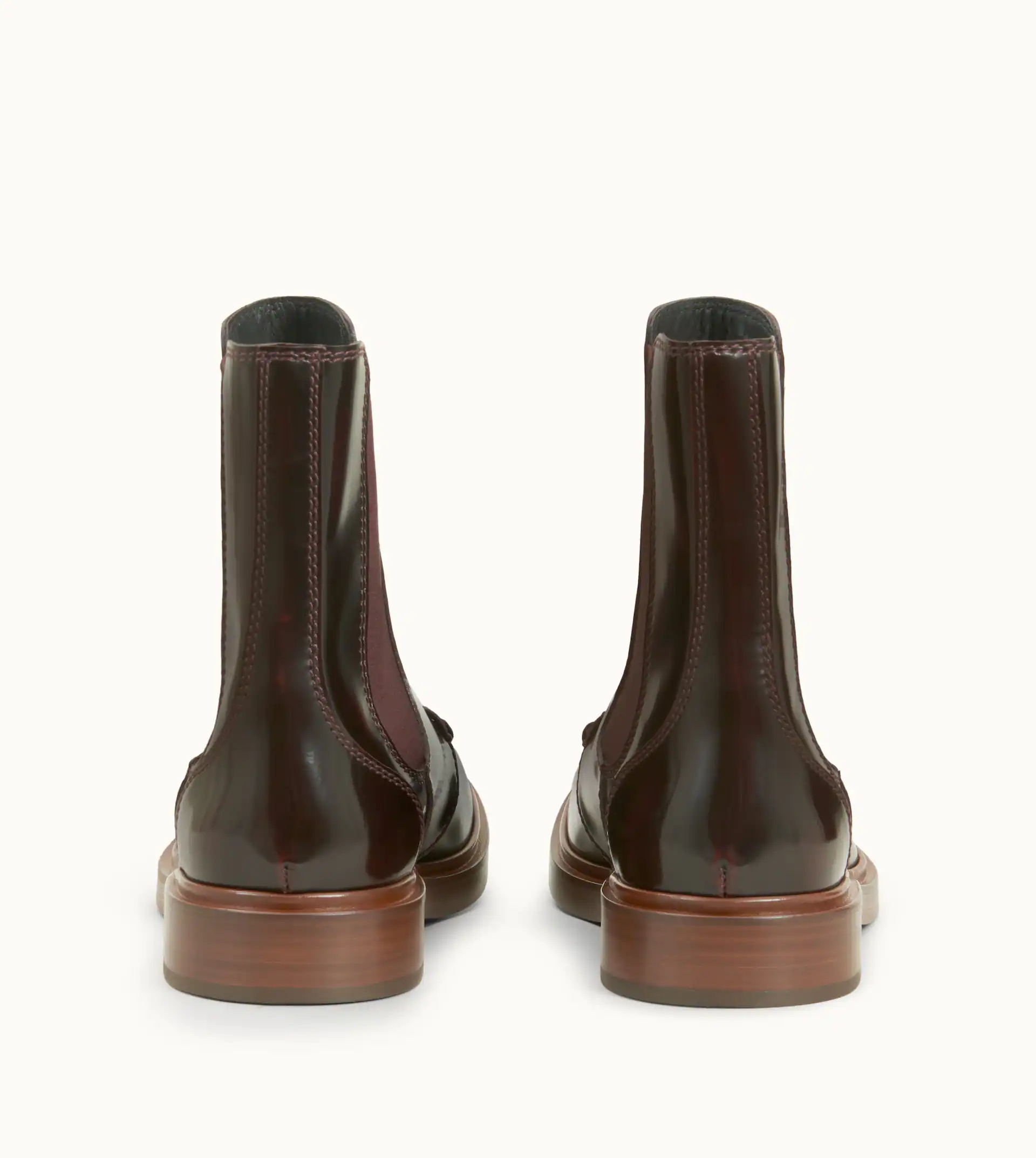 SPIGA ANKLE BOOTS IN LEATHER - BURGUNDY - 3