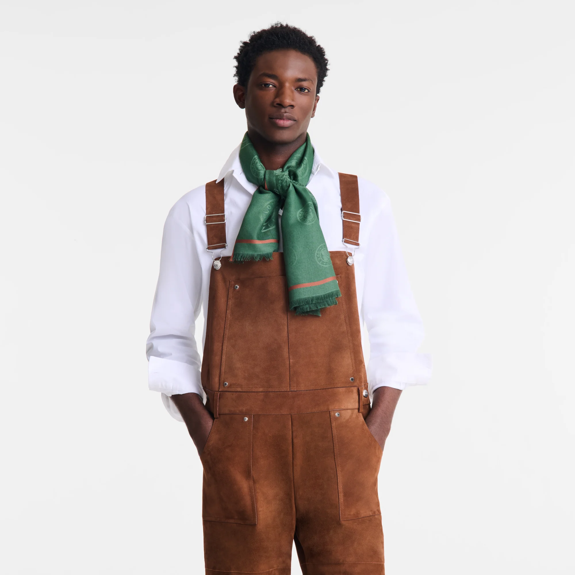 La Médaille Longchamp Shawl British Green - Cotton blend - 1