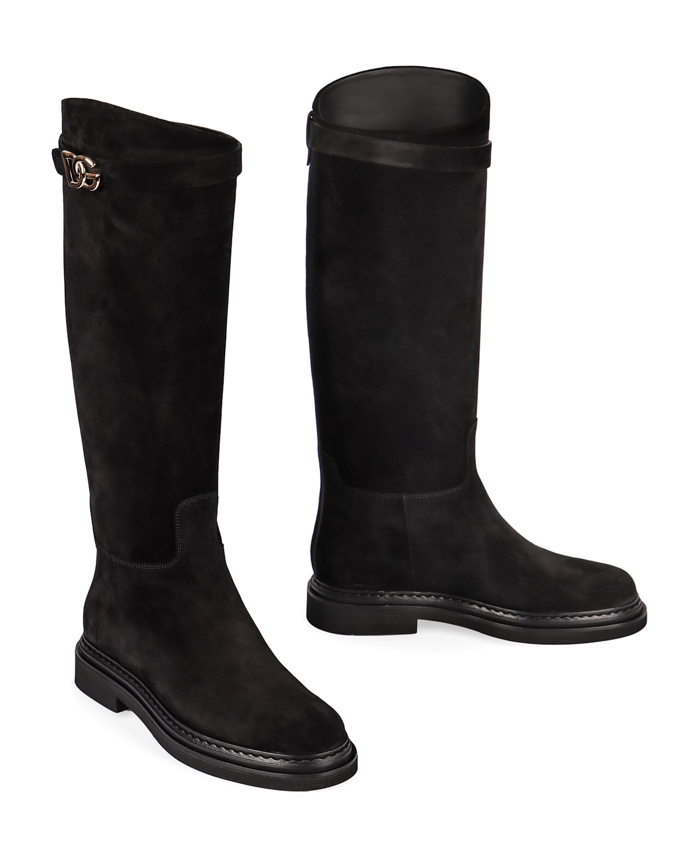 Suede Knee High Boots - 2
