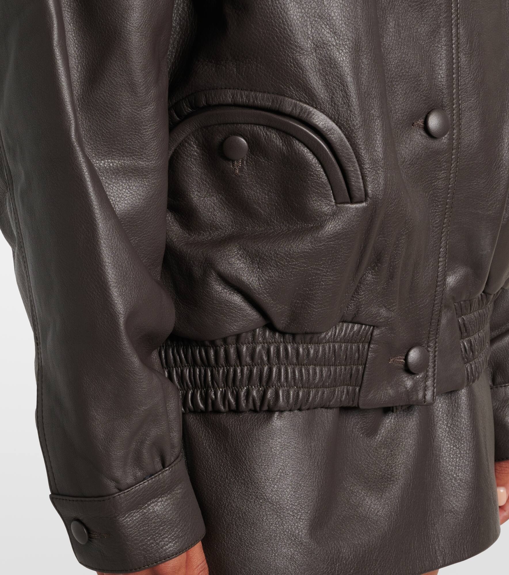 Charlie leather bomber jacket - 5