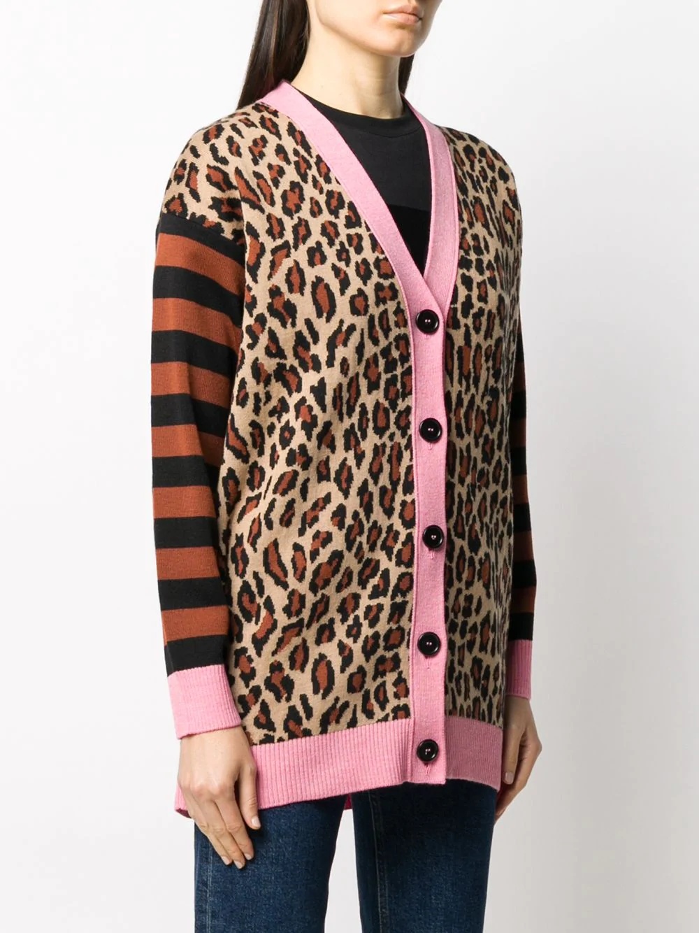 leopard-print cardigan - 3