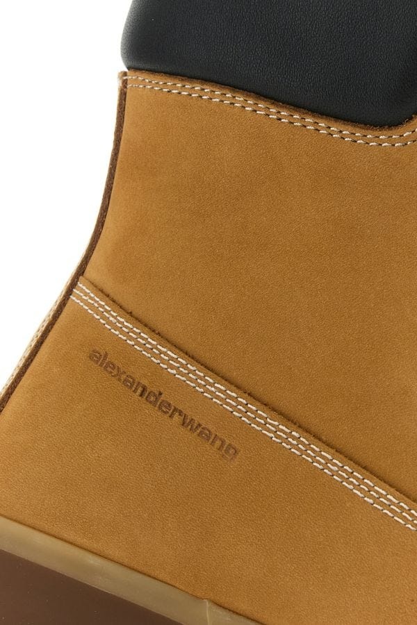 Alexander Wang Camel suede Throttle ankle boots