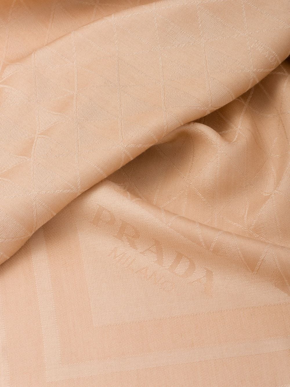logo-jacquard silk scarf - 2