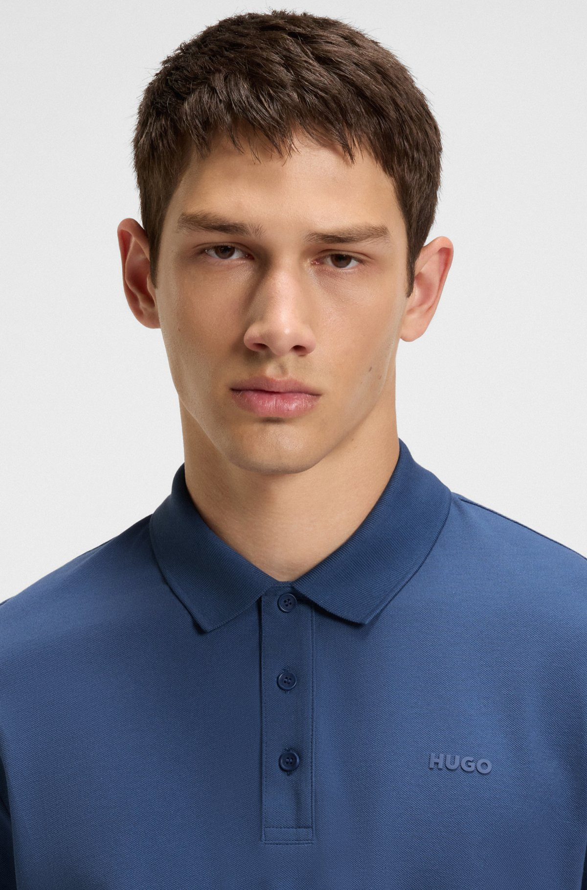 COTTON-PIQUÉ POLO SHIRT WITH ALL-OVER PRINT - 3