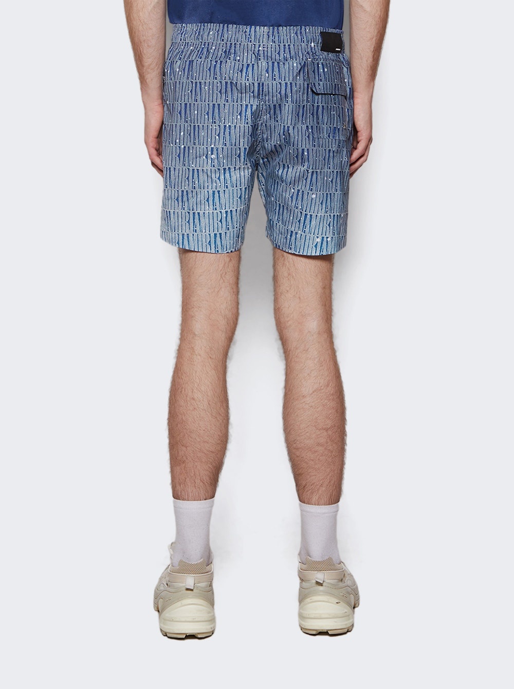 Gradient Repeat Swim Shorts Blue - 5