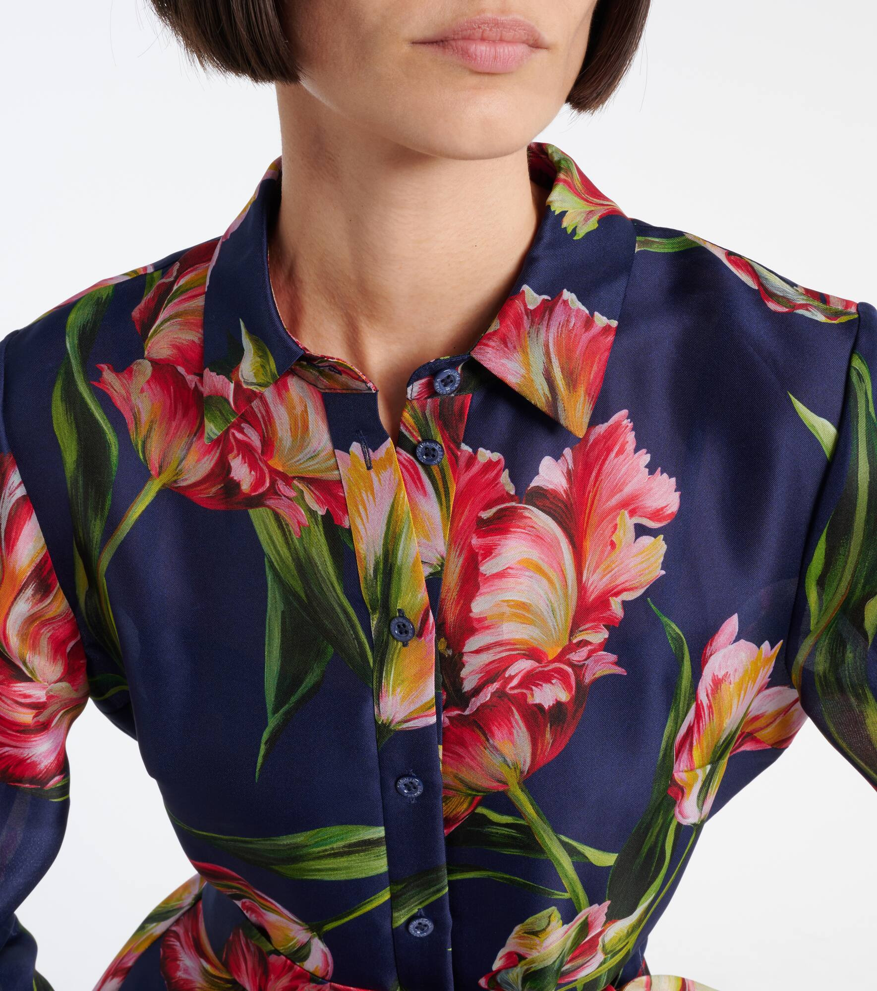Floral gazar gown - 4
