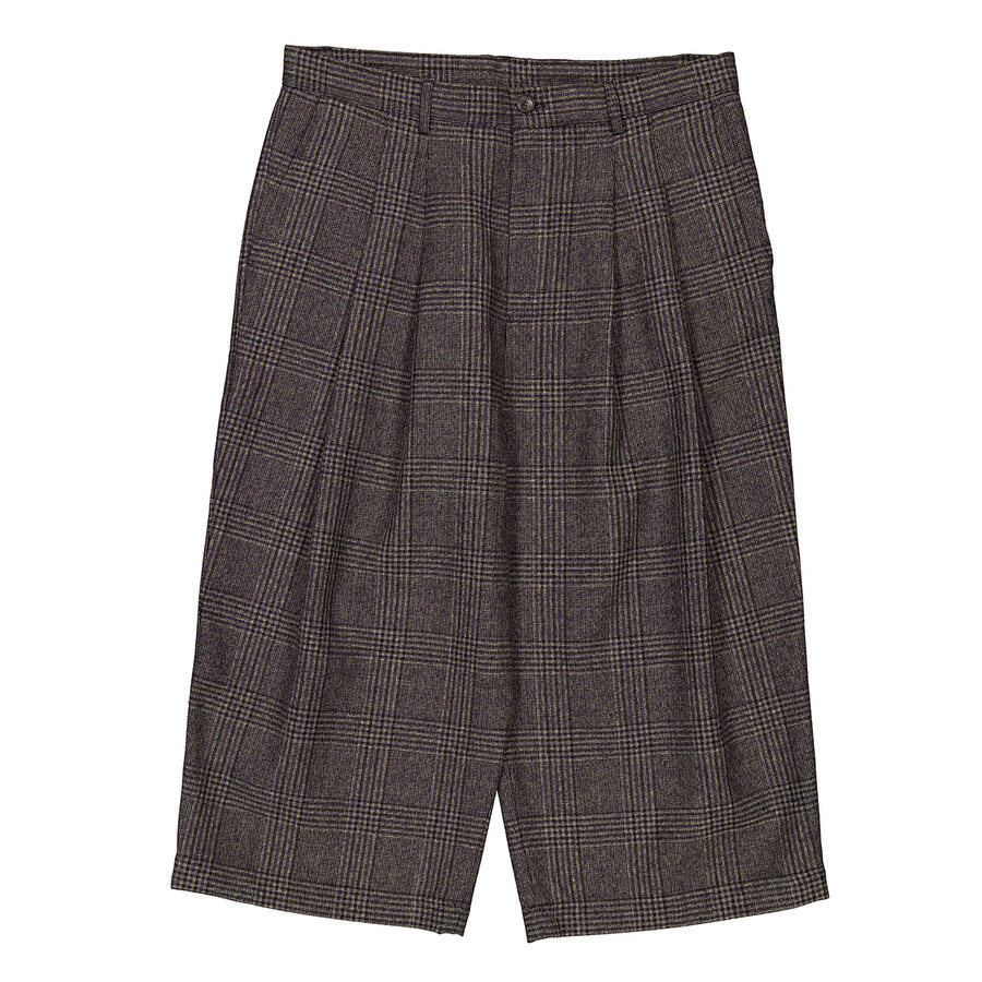 Emporio Armani Checkered Wide-Leg Cropped Trousers - 5