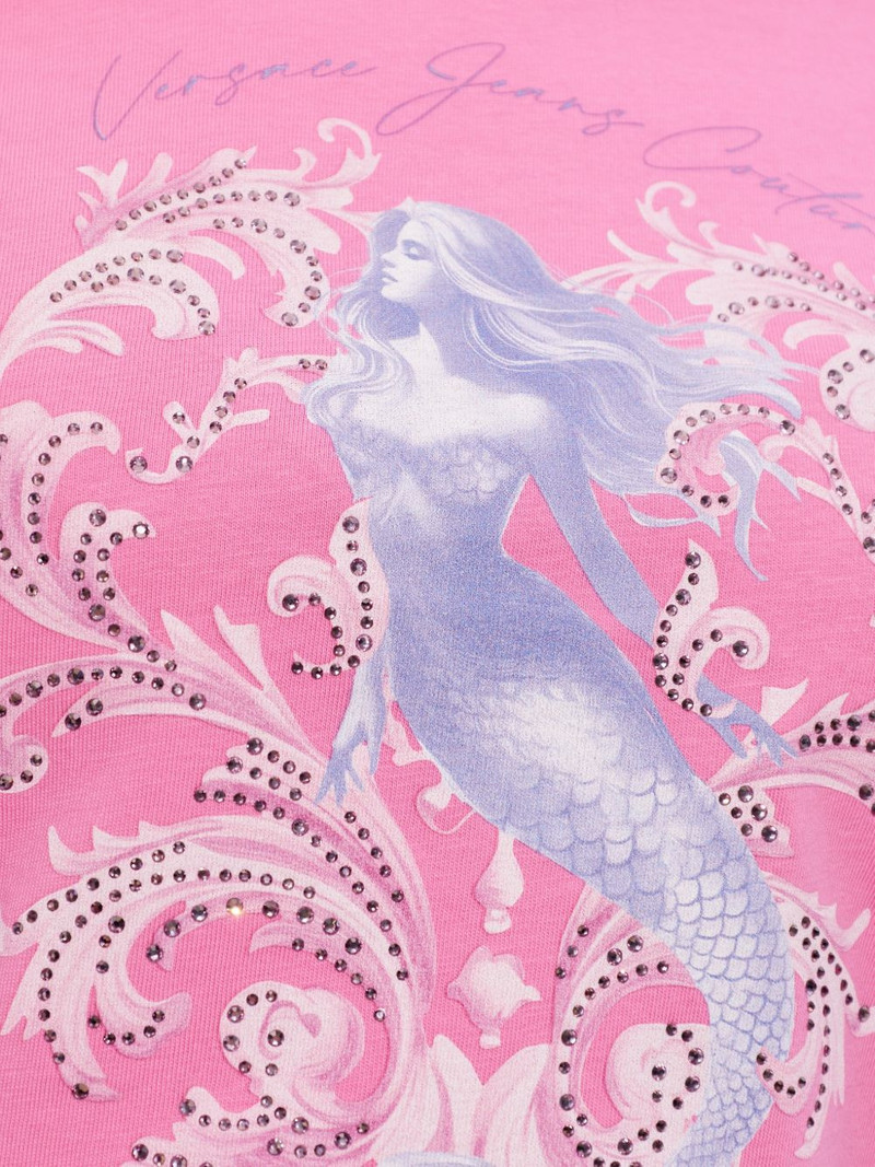 mermaid-graphic cotton T-shirt 5