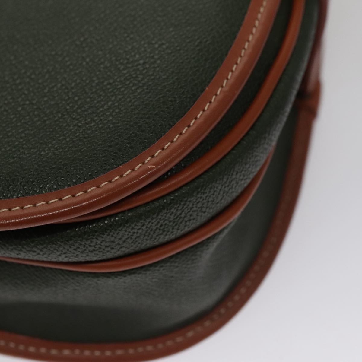 Burberry Shoulder Bag Pvc Leather Green Brown Gold - 11