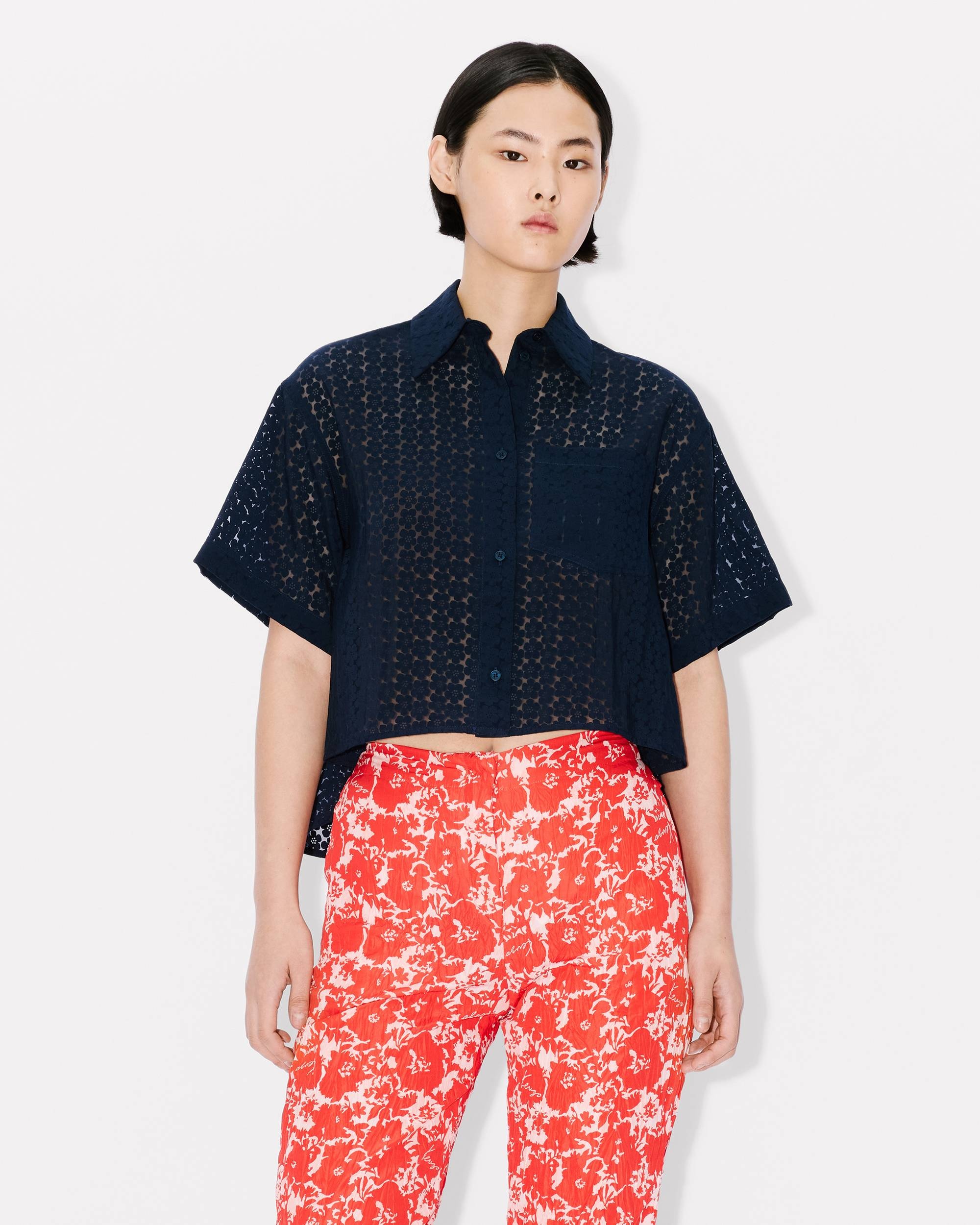 'KENZO Boke Flower' cropped shirt - 4