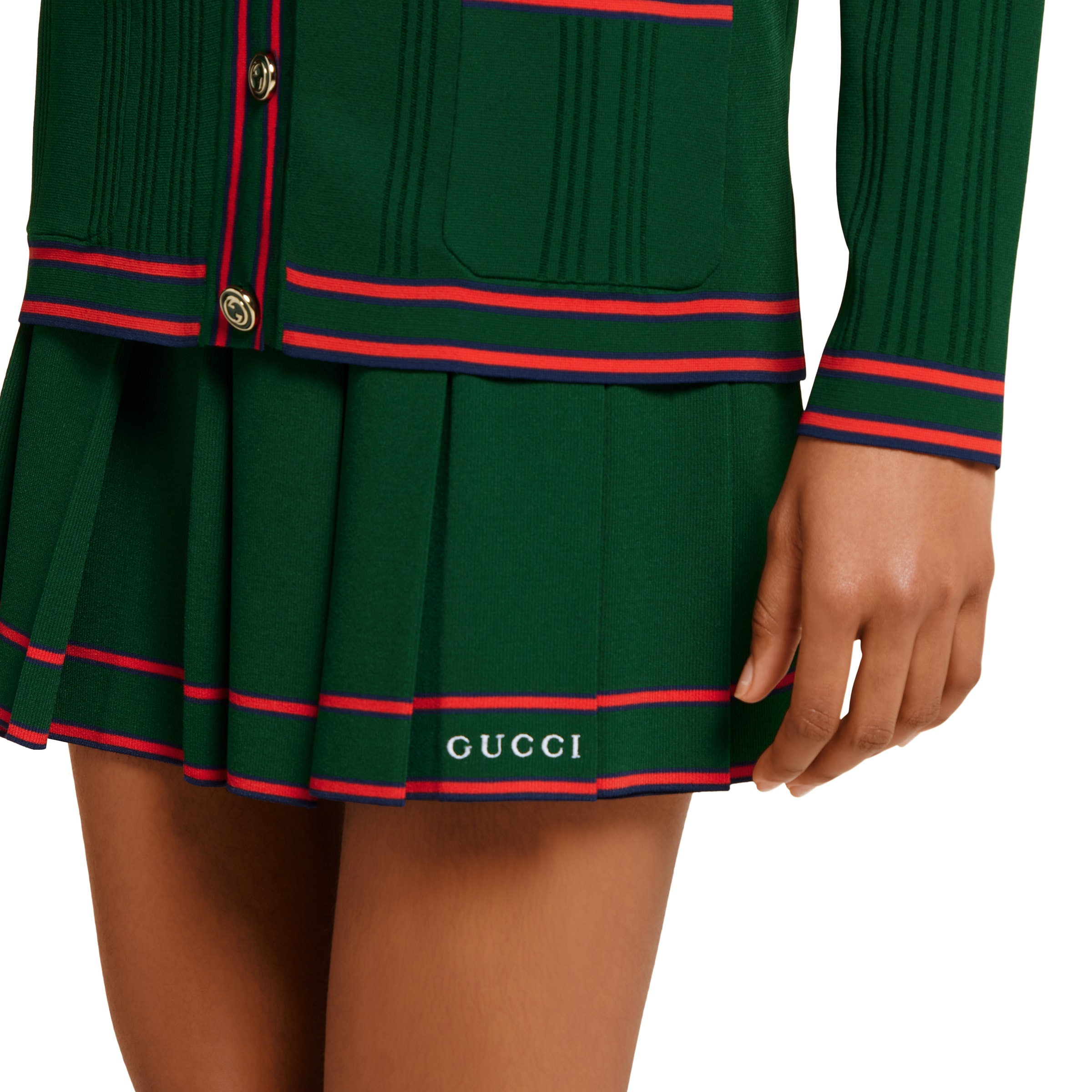 Stretch viscose skirt with embroidery - 5