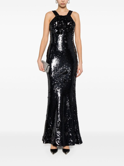 ROLAND MOURET sequin-design dress outlook