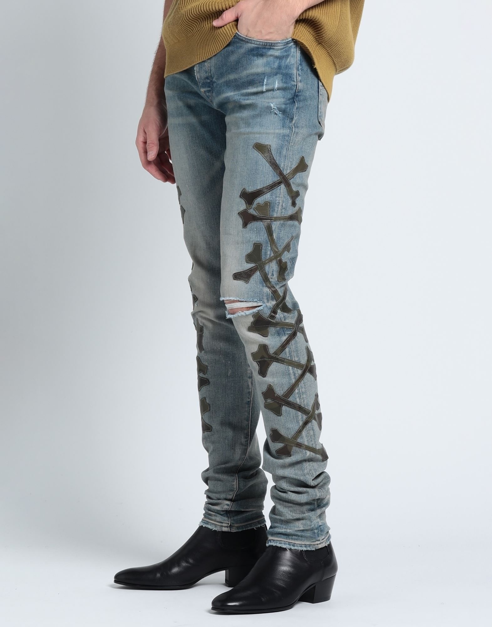 Blue Men's Denim Pants - 4