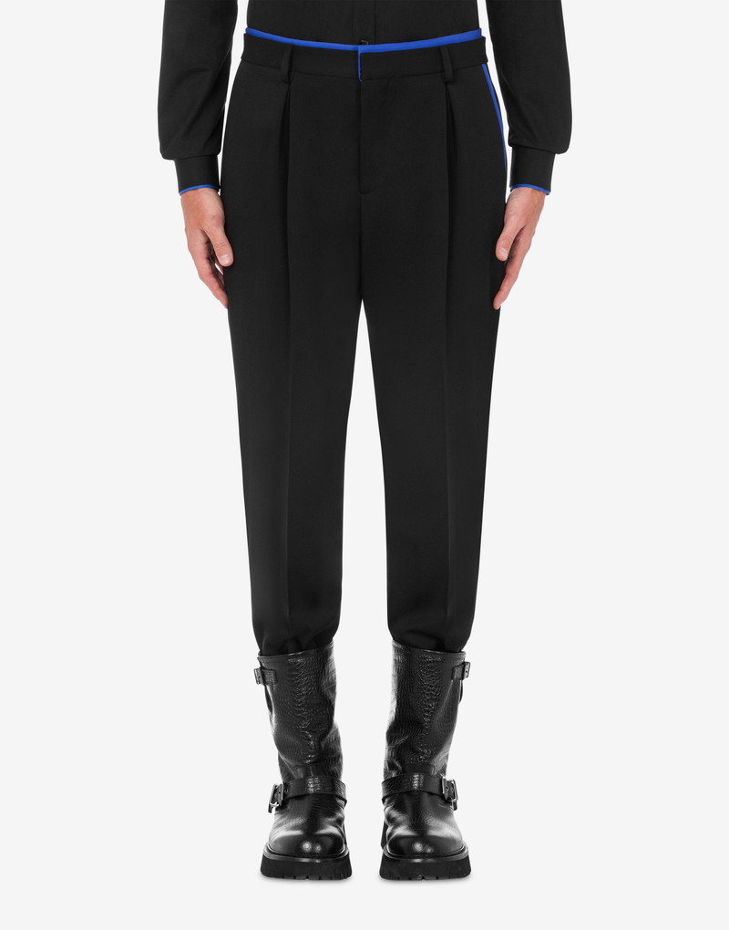 Moschino CONTRASTING LAYERS GABARDINE TROUSERS outlook
