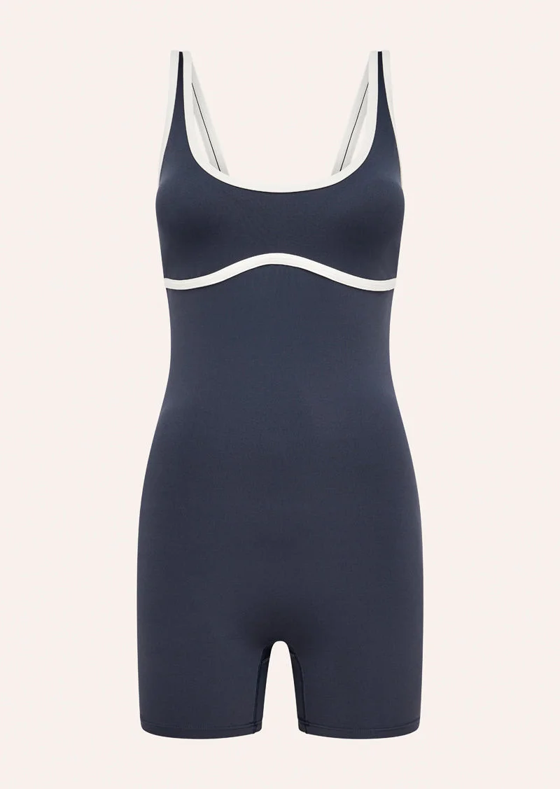 SOLIS PLAYSUIT IN MARINE BLUE & WHISPER WHITE - 1