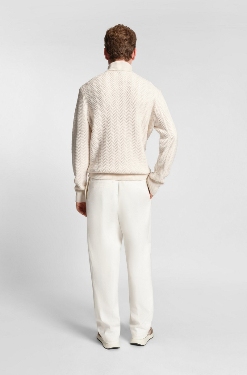RELAXED-FIT TROUSERS IN MERCERISED STRETCH COTTON 4