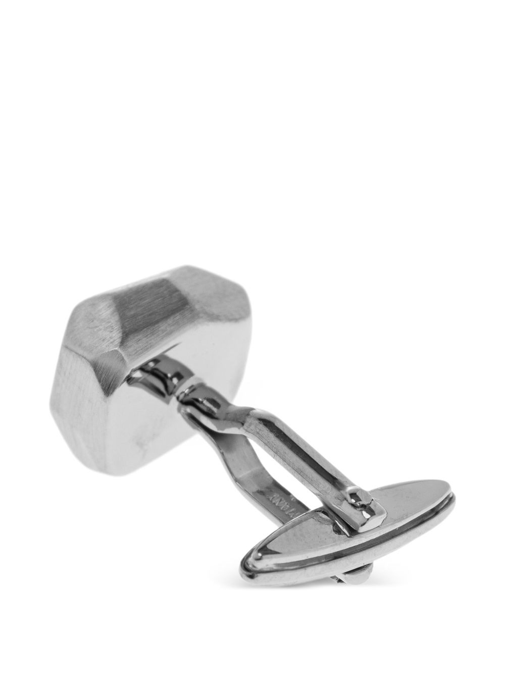palladium-plated faceted cufflinks - 3