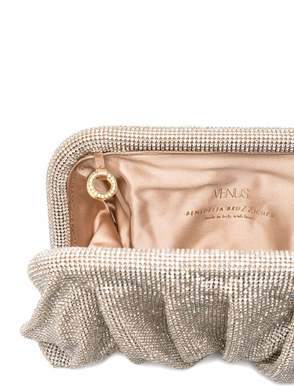 embellished gathered clutch - 5
