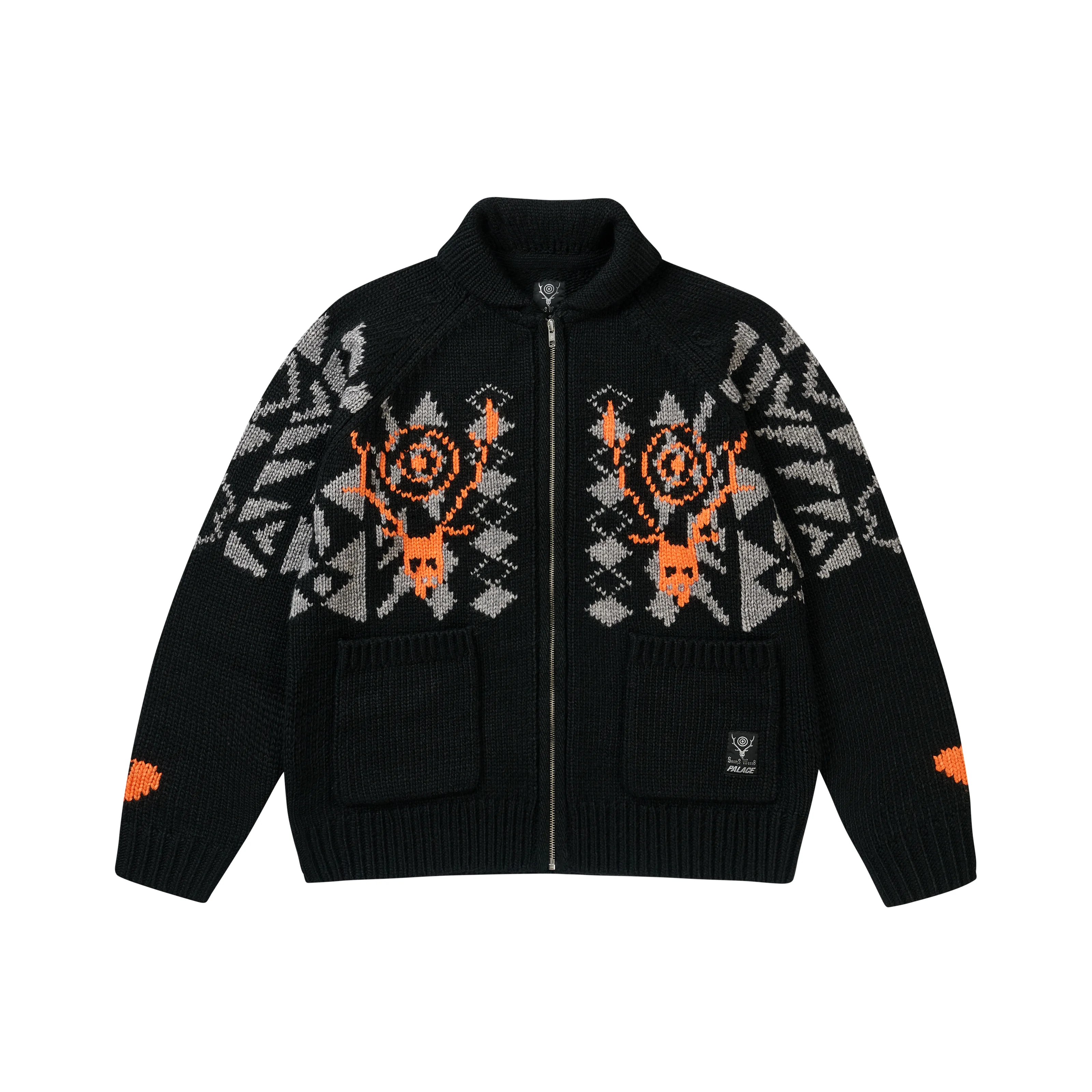 PALACE SOUTH2 WEST8 COWICHAN KNIT BLACK - 1