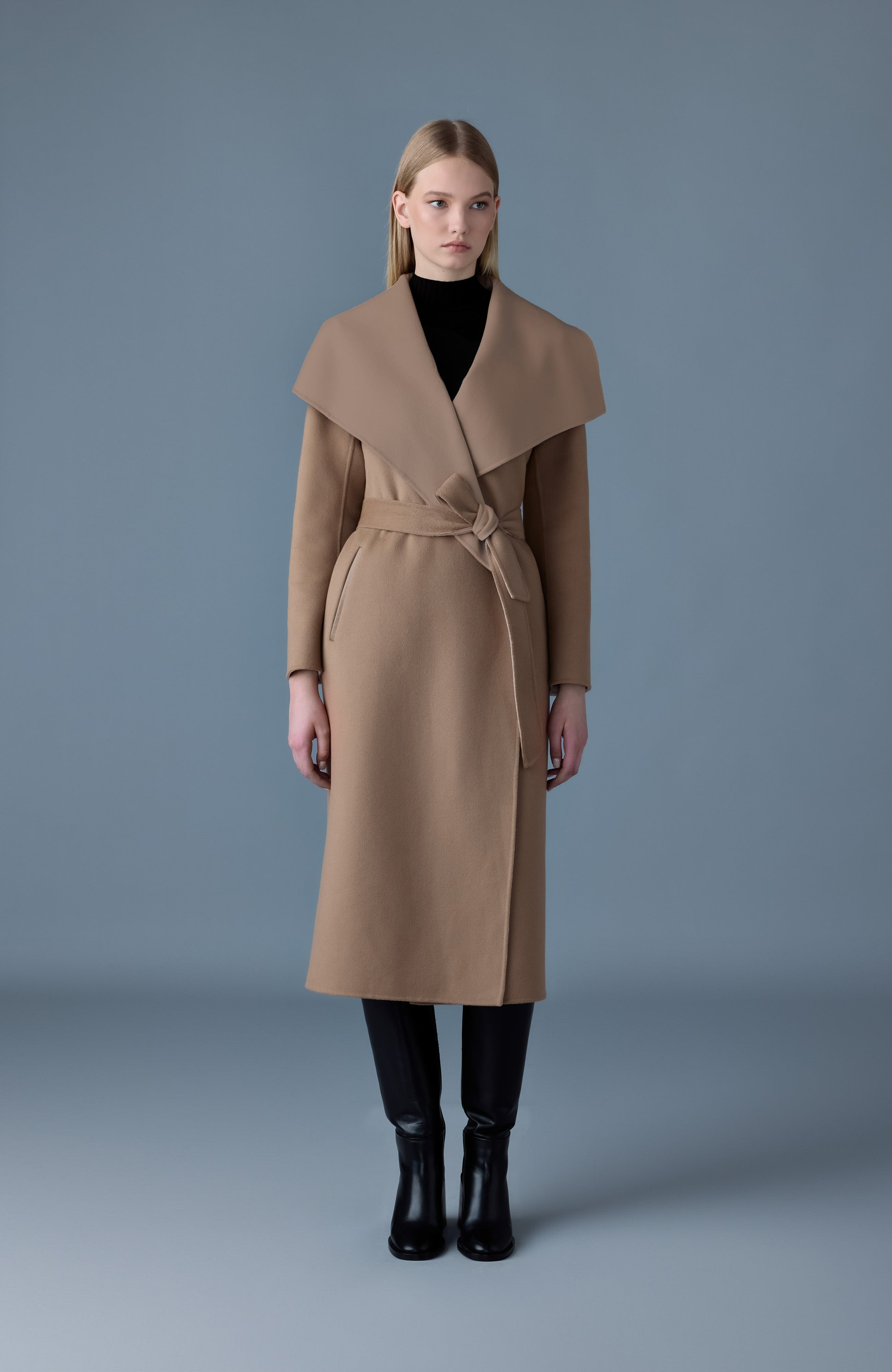 MAI-CN Double-face wool wrap coat - 2