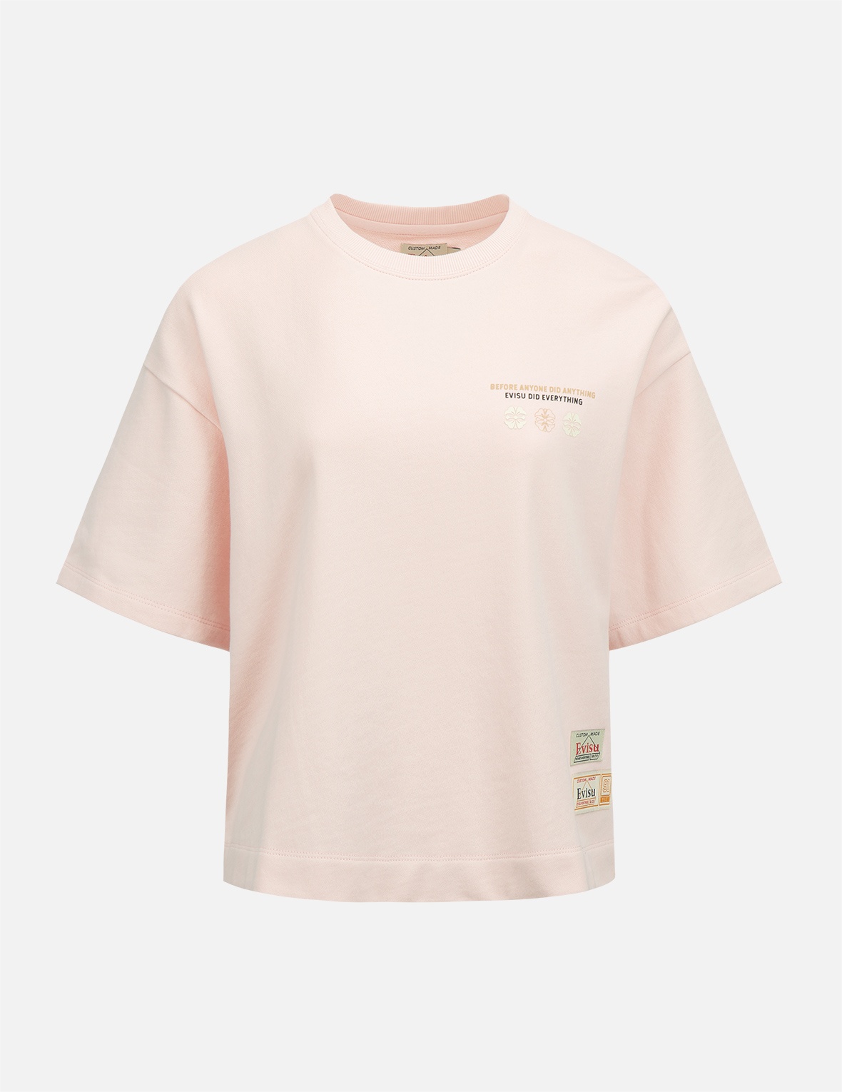 KAMON AND LOGO PRINT DROP-SHOULDER CROPPED SWEATSHIRT - 2