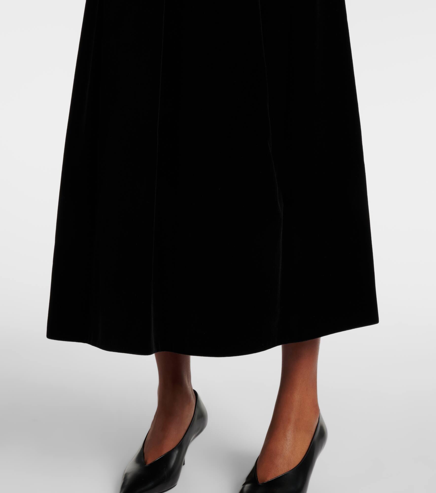 Paraggi cotton velvet midi skirt - 5