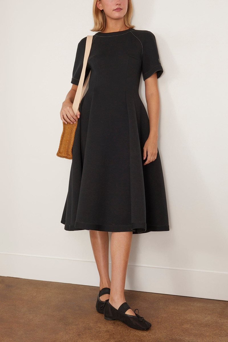 Marni Spongy Jersey Dress in Black outlook