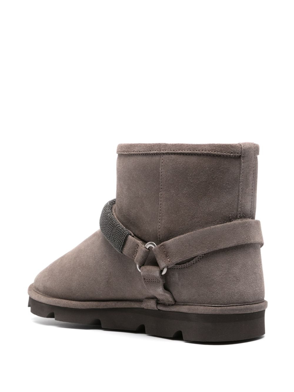 Suede ankle boots with shearling lining - 3